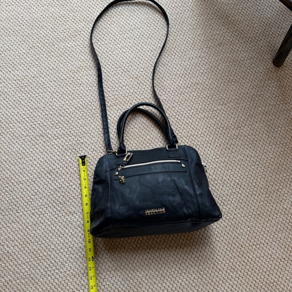 Kenneth Cole Reaction Black  Satchel Shoulder Crossbody Purse - Picture 6 of 6